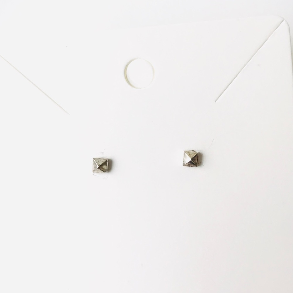 Brandy Melville Mini Square Studs Silver